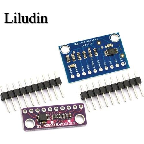 16 Bit I2C ADS1115 ADS1015 Module ADC 4 channel with Pro Gain Amplifier 2.0V to 5.5V for Arduino RPi