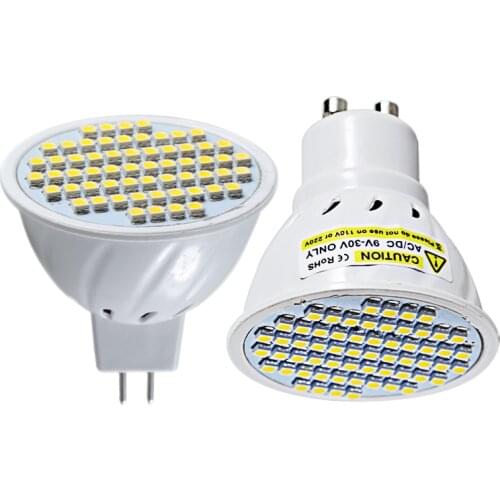 2pcs ampoule led spotlight MR16 GU10 3W low voltage Plastic spot lights Ac Dc 12 24 V volts bulb lamp GU 10 warm white 12v 24v
