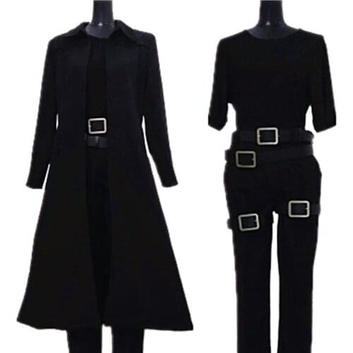 2017 Matrix Neo Cosplay Costume Black Trench Coat Full Set