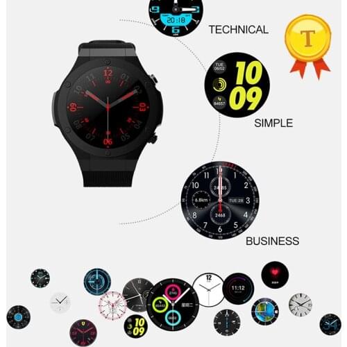 2018 1GB RAM 16GB ROM 1.39 inch Android os 3G GPS Wifi Camera Heart Rate Monitor Smartwatch Wearable device Sport Wrist Watch