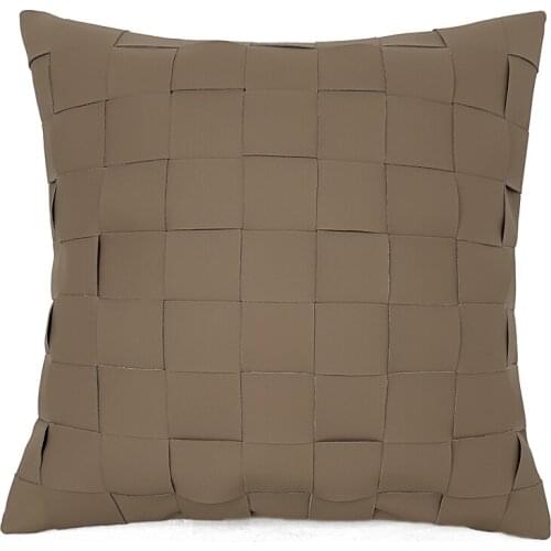 2021 Pu Leather Cushion Covers Geometric Home Decorative Throw Pillows Pillowcases For Living Room Sofa Chair Seat Car Outdoor