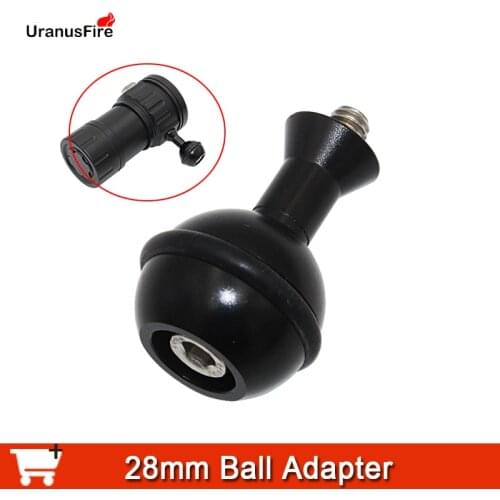 28mm Ball Adapter with M6 Screw mount Handle Grip Tray Expansion Bracket For Underwater Video Diving Flashlight Llight