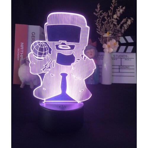 3D Night Light Alarm Clock Base Lamp Color Changing Bleach 3d Lamp Friday Night Funkin Game Delivery Decoration Children