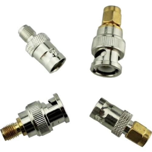 4pcs SMA to BNC RF Adapter Connector Kits for SDR Ham Radio Baofeng UV 5R uv82 Two Way Radio Electronics CCTV Camera scanner