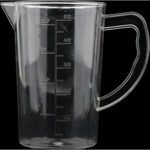 500/1000ml Laboratory PC Transparent Liquid Container Measuring Cup Beaker