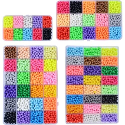 6000 pcs DIY Magic Beads Animal Molds Hand Making 3D Puzzle Kids Educational beads Toys for Children Spell Replenish