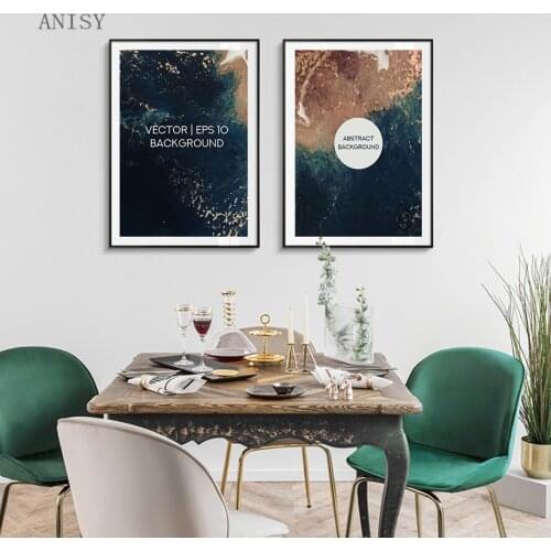 Abstract Dark Green Marble Poster Inspirational Quotes Canvas Paintings Wall Art Pictures for Living Room Modern Home Decor