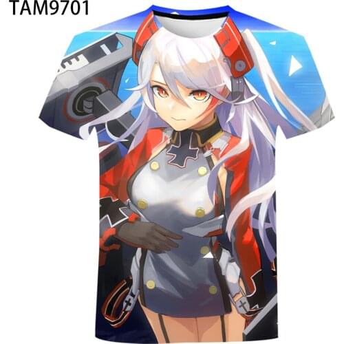 Anime 3d Printing Funny T-Shirts For Men And Women Azur Lane Fashion T-Shirts Games Sexy Kids Harajuku Topts Funny Youth T-Shir