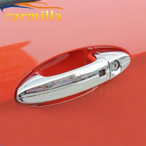 Carmilla Car ABS Chrome Exterior Door Handle Cover Sticker Door Bowl Cover for Ford Ecosport 2013 2014 2015 2016 Accessories