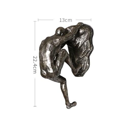 Retro industrial rock climbing character wall decoration creative sitting room background wall soft memory gear pendant home