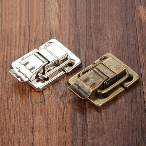 1Pc Jewelry Wood Box Toggle Latch Hasp Drawer Latches Decorative Suitcases Buckle Clasp Furniture Hardware 30*36mm