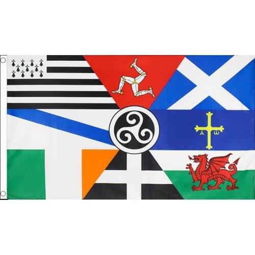 Xvggdg 90x150cm European Pan Nations Flag Ireland Scotland Wales Brittany Flag