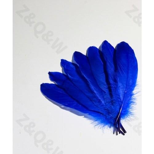Beautiful 10-15CM natural goose feather dyed Baolan 20-200PCS DIY jewelry earrings accessories performance costume decoration