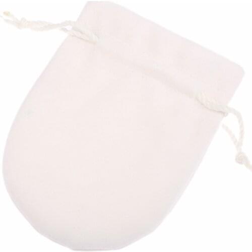 10x8cm 10pcs/lot White Velvet Drawstring shrink Pouches Jewelry christmas Gift Bracelets Beads Charms Bag packing