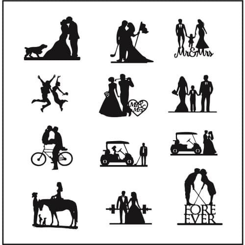 Bride and Groom Baby Card Metal Steel Cutting Dies Stencils for Scrapbooking Card Making 2019 New Etched Embossing Die Cuts