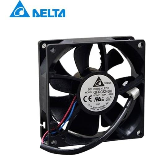 Original QFR0824SH Computer Blower Cooling Fan DC 24V 0.26A 4.08W 8025 80mm 80*80*25mm 4300RPM