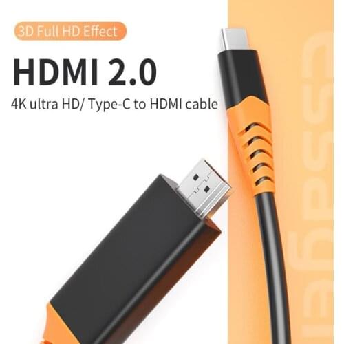 USB C to HDMI-compatible 4K Type C HDMI-compatible Cable Adapter for MacBook iPad Pro USB-C HDMI-compatible 2.0 4K Adapter