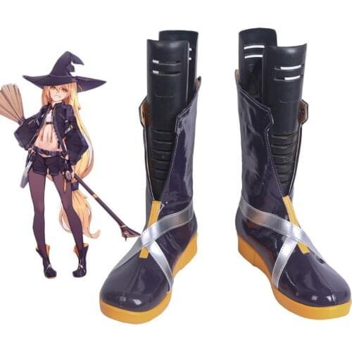 Touhou Project Human Magician Marisa Kirisame Second Design Ver. Cosplay Boots Purple Shoes Custom Made