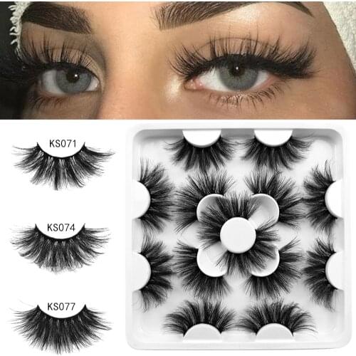 7 Pairs False Eyelashes Reusable Natural Thick Long Fake Eyelashes 25mm Mink Lashes Makeup Eyelash Make Up Maquillaje Maquiagem