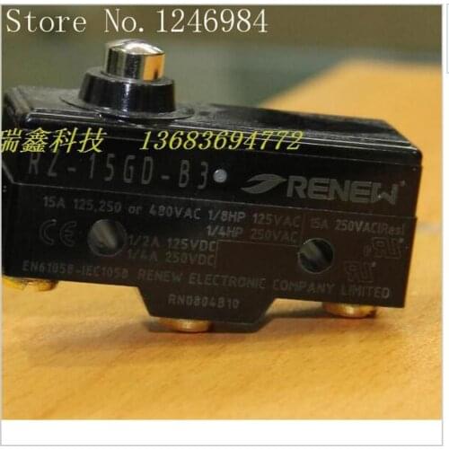 [SA]Electronic switch big big trip switch micro Bluebird limit switch reset switch RZ-15GD-B3--20pcs/lot