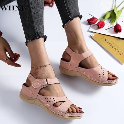 Women Sandals Ladies Summer Fashion Casual Wedges Non-slip Beach Open Toe Breathable Soft Sandals Sport Style Sandalias De Mujer