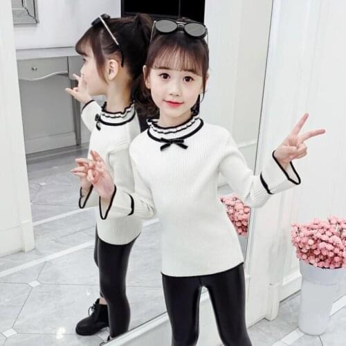 Children Clothes Spring Autumn Winter School Girls Sweater Tops Long Sleeve Baby Toddler Teen Kids Knitted Pullover Sweaters