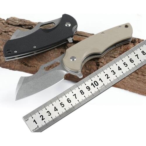 HY008 Folding Knife D2 Steel G10 Handle Pocket Portable Knife Outdoor Hunting Multifunctional Mini Utility Knife Fruit Knife