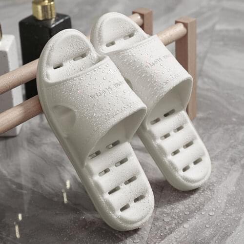 Bathroom slipper women summer household indoor bath water leakage quick drying hollow out antiskid home couple cool slipper men
