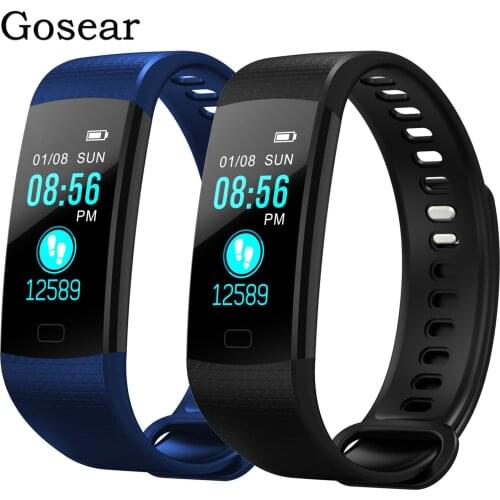 Gosear Y5 Bluetooth Smart Bracelet Heart Rate Blood Pressure Monitor Sport Fitness Track Pedometer Color Screen Smart Band