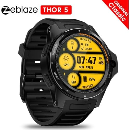 Zeblaze THOR 5 4G LTE Smart Watch Android 7.1.1 2GB+16GB 1.39" AMOLED Screen 454*454 Dual Chips 8.0MP Camera Smarttwatch GPS