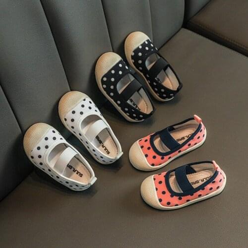 3-8 years fashion white shoes boys shoes toddler girl boy sneakers Dots Non-slip canvas casual children kids outfit korean shoes