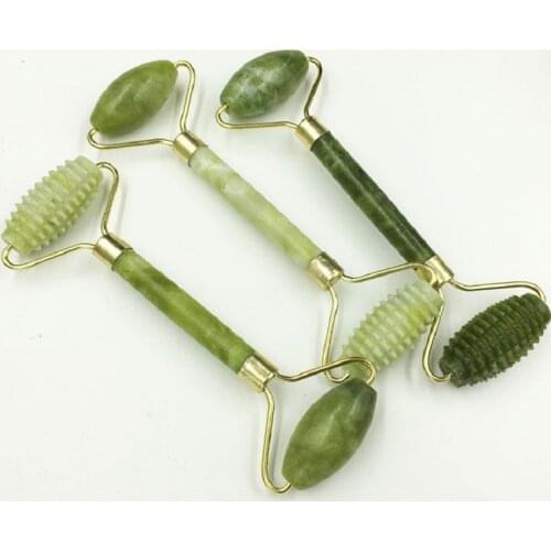 1 pc Jade Stone Needle Derma Face Arms Neck Massage Roller Ancient Face Body SPA Massage Roller Facial Massager Jade