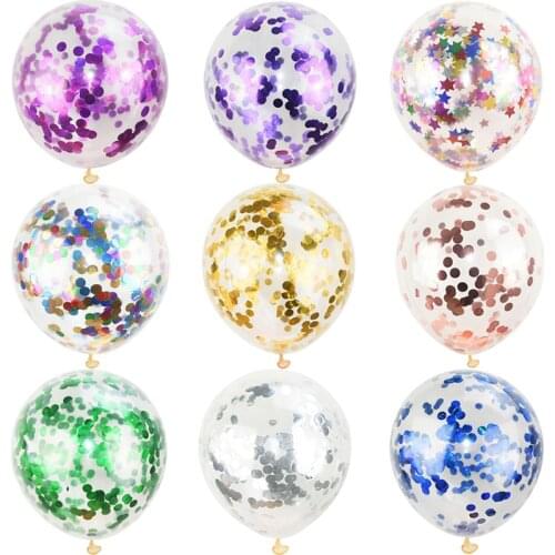 10Pcs/lot Rose Gold 12inch Confetti Glitter Latex Balloons anniversary Wedding Birthday Party Decoration Baby Shower Toy Globos