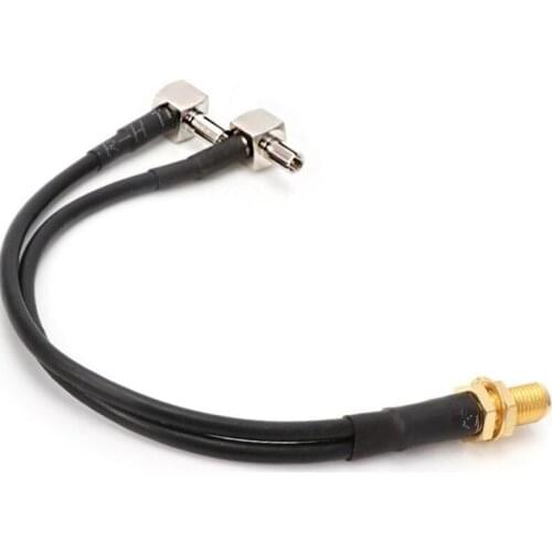 100Pcs/lot Y Type SMA Female To 2 x TS9 Male Plug Splitter Combined Pigtail Cable RG174
