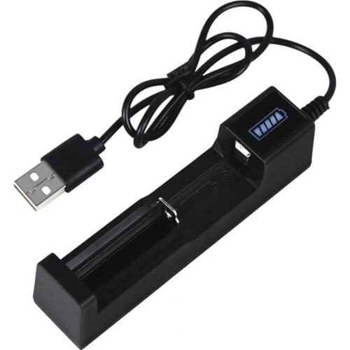 18650 Battery Charger AU/EU Plug 1 Slots Smart Charging Safety Fast Charge 18650 Li-ion Rechargeable Battery Charger
