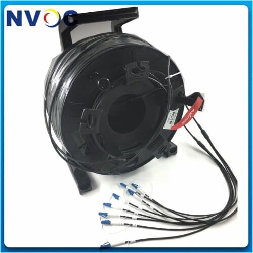 300M Armoured LC-LC 4Core SingleMode 4Strands SM Outdoor FTTA FTTH 4C Armored Fiber Optic LSZH/TPU Cable Patch Cord With Reels