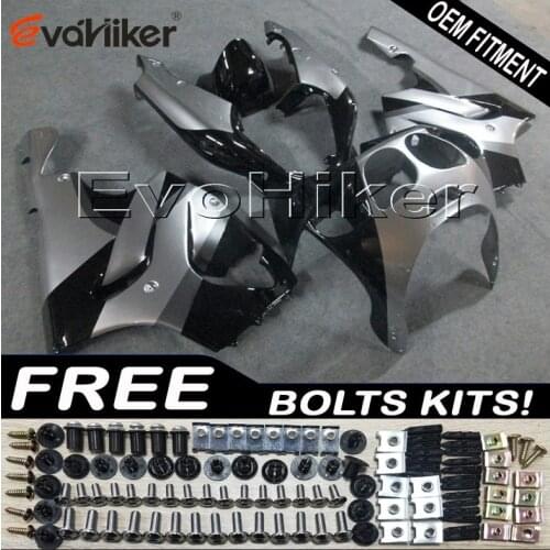 ABS Plastic Bodywork Set for ZX7R 1996 1997 1998 1999 2000 2001 2002 2003 silver black ABS Plastic Bodywork Set