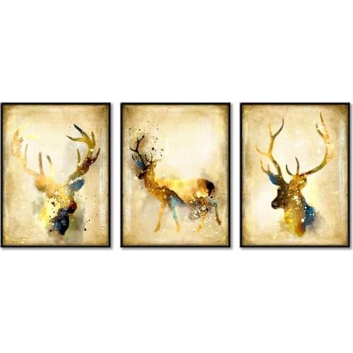 5d Diy Diamond Painting Golden Deer Art Square/round Diamond Embroidery Wall Decoration Landscape Mosaic Set Home Decoration