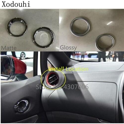 Car Inner Garnish Cover Detector Trim Front Side Air Conditioning Outlet Vent Frame 2pcs For Nissan NOTE 2017 2018 2019 2020