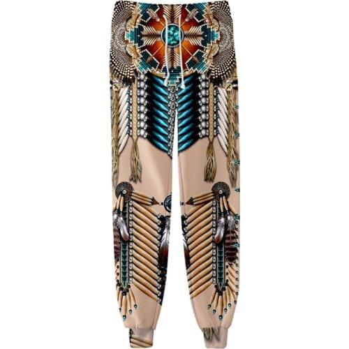 New Fashion Native Indian Tribe Wolf 3d Print Jogger Harem Pant Casual Men Women Long Loose Trousers Fitness Pants Plus Size 4XL