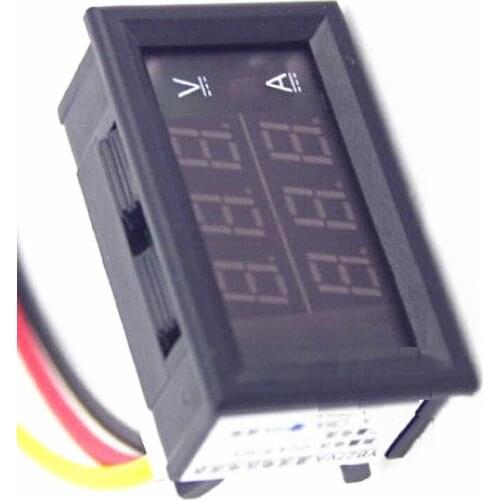 DC 4.5-30V 0-50A Dual LED Digital Volt meter Ammeter Voltage AMP Power Meter 12v