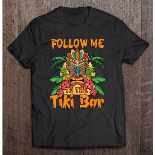Hawaiian Tiki Bar T shirt New Hot Tee 2021 Gildan Black S/4XL
