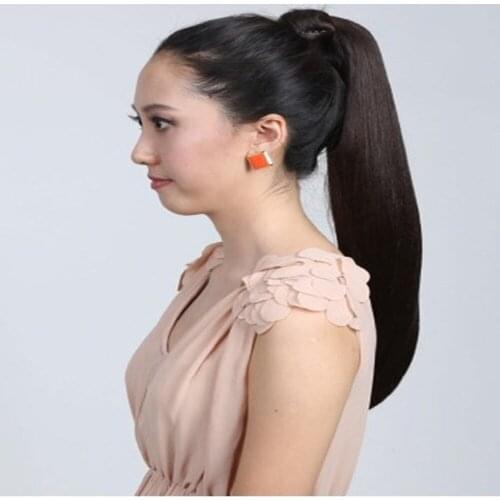 Fashion Slavic Natural Hair Ponytails 80grams/Piece High Quality Women Straight Wrap Around Ponytail Long Hair Free shipping