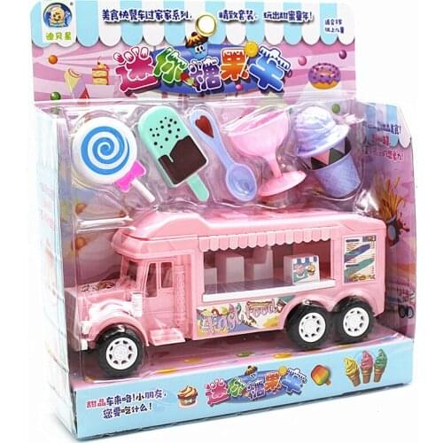 Pretend Play Action Figure Toys Creative Dessert Shop Car Toy Ice Cream Funny Kids Gift