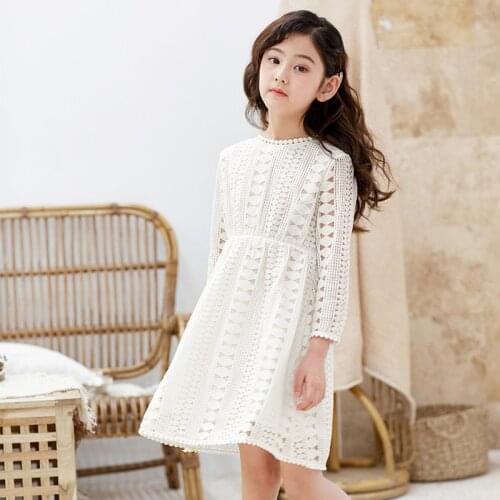 4 To 16 Years, Girls Lace Dress New Children Summer Dress Teen Clothes Kids Dresses for Girls with Cotton Lining Fashion,#6191