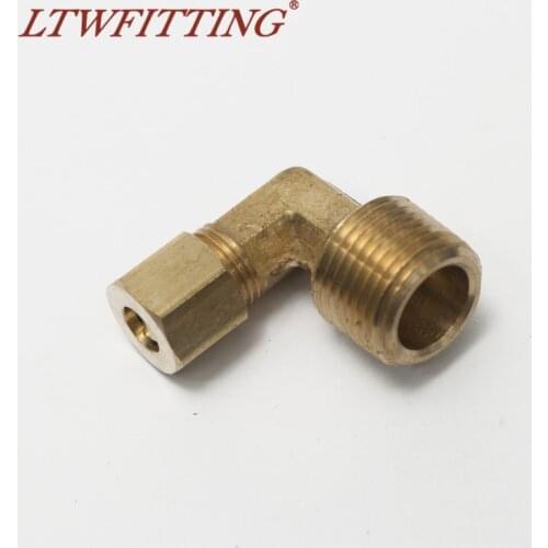 LTWFITTING 1/4" OD x 3/8" Male NPT 90 Deg Compression Elbow,BRASS COMPRESSION FITTING