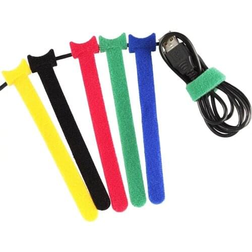 50pcs Reusable Cable Ties with Eyelet Holes back to back cable tie Sort out the headphone cable and mobile phone cable 15x1.2cm