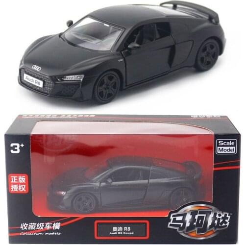 1:36 alloy pull back R8 sports car model,original packaging 2-door super sports car toy,classic childrens toy,free shipping
