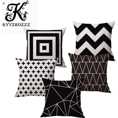Fashion High Quality Cotton Linen Nordic Geometry Plus, Dot, Square Decorative Throw Pillow Case Cushion Cover Sofa Home Decor