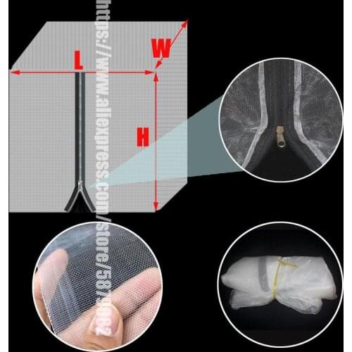 Custom Mosquito Net Type Nylon Mesh Cover Outdoor Plant Crops Bird Netting With Zipper Garden Fruit Tree Nursery Bag